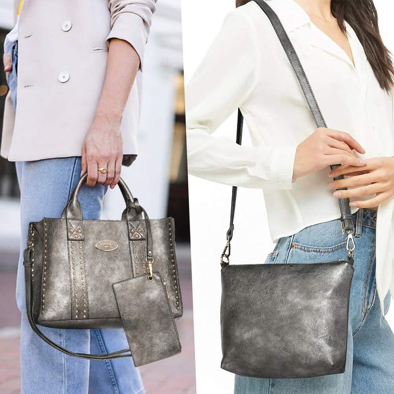 Dasein Purses Handbags for Women Tote Wallet Set Top Handle Satchel Shoulder Hobo Bag 3pcs - Image 2